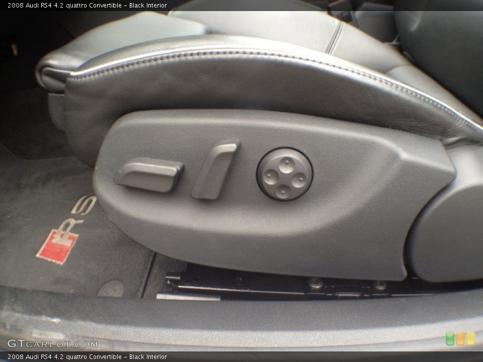 Black Interior Front Seat for the 2008 Audi RS4 4.2 quattro Convertible #65205696