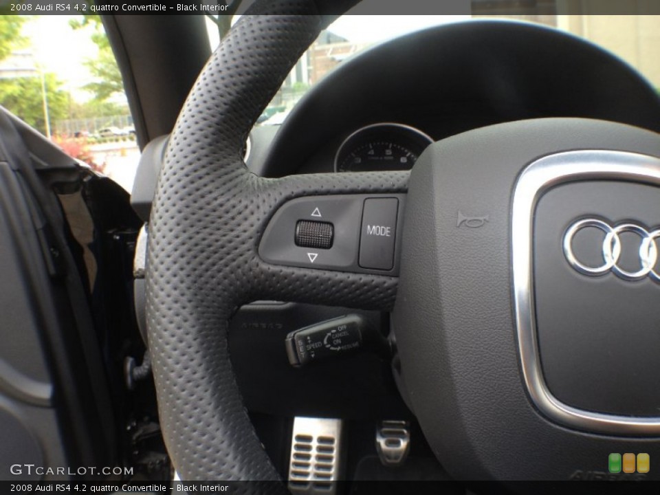 Black Interior Controls for the 2008 Audi RS4 4.2 quattro Convertible #65205705