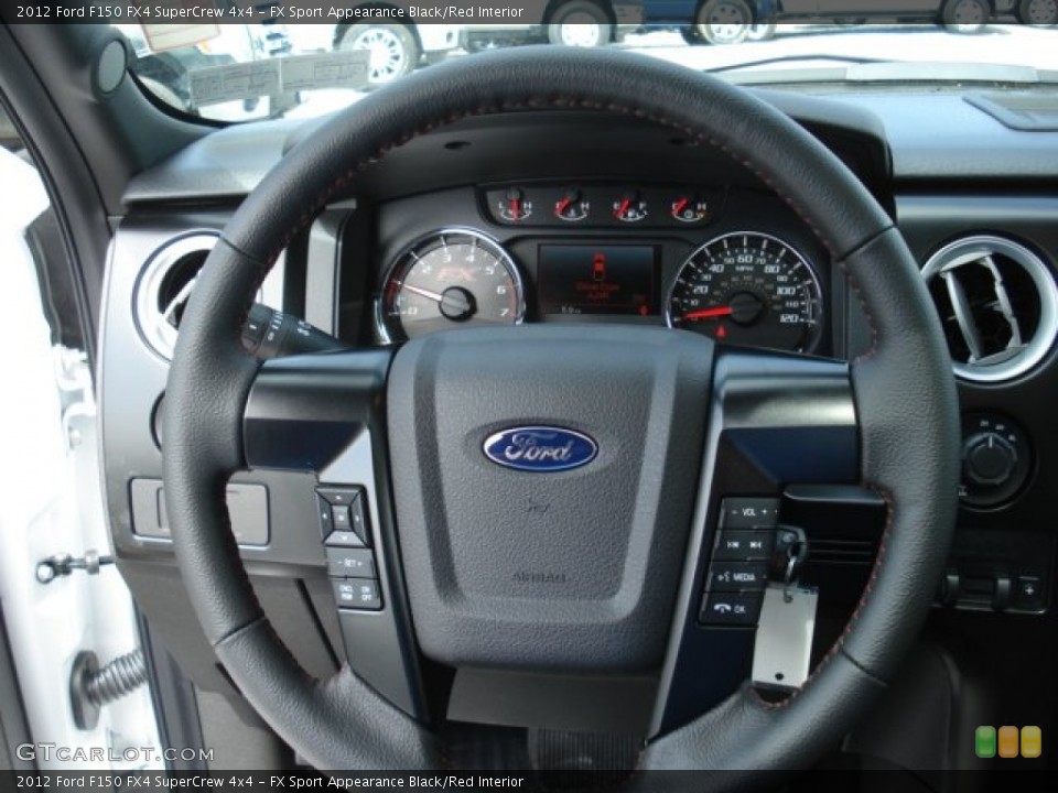FX Sport Appearance Black/Red Interior Steering Wheel for the 2012 Ford F150 FX4 SuperCrew 4x4 #65206312