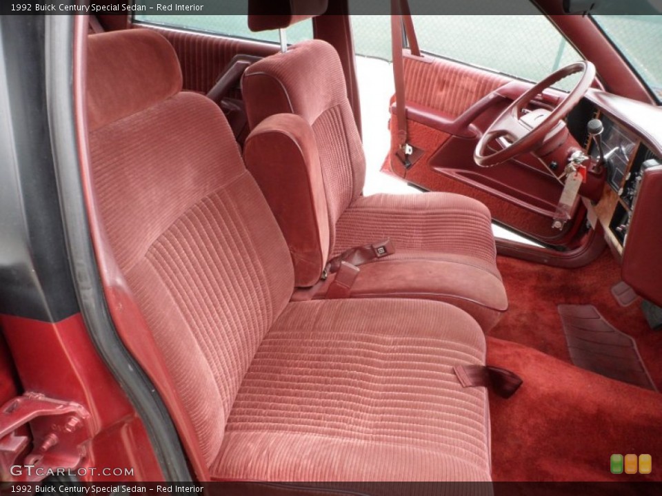Red Interior Photo for the 1992 Buick Century Special Sedan #65215039