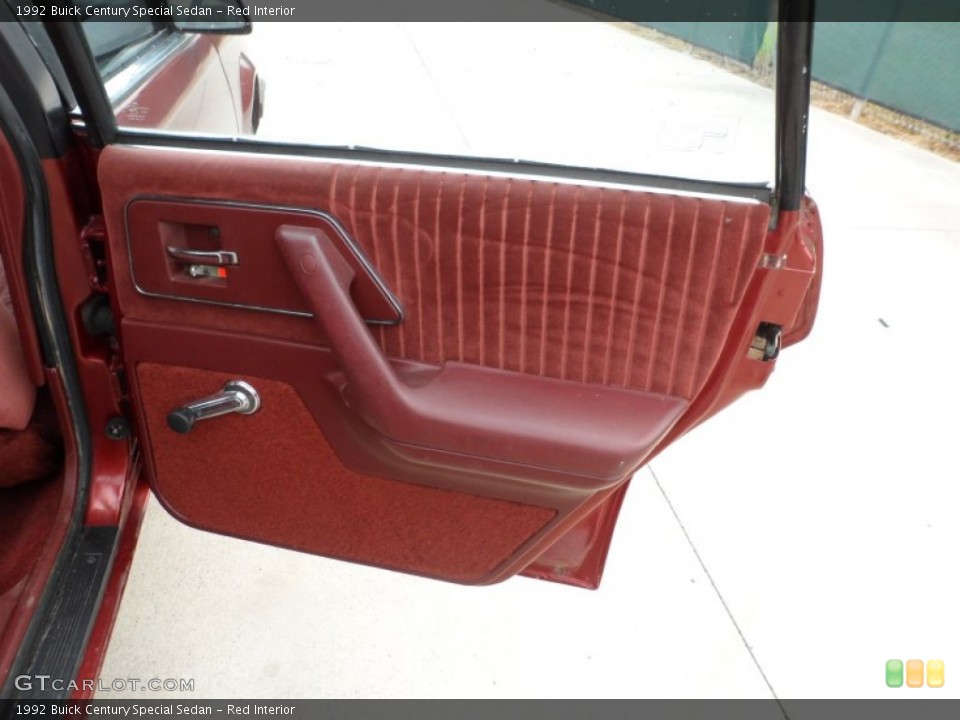 Red Interior Door Panel for the 1992 Buick Century Special Sedan #65215051