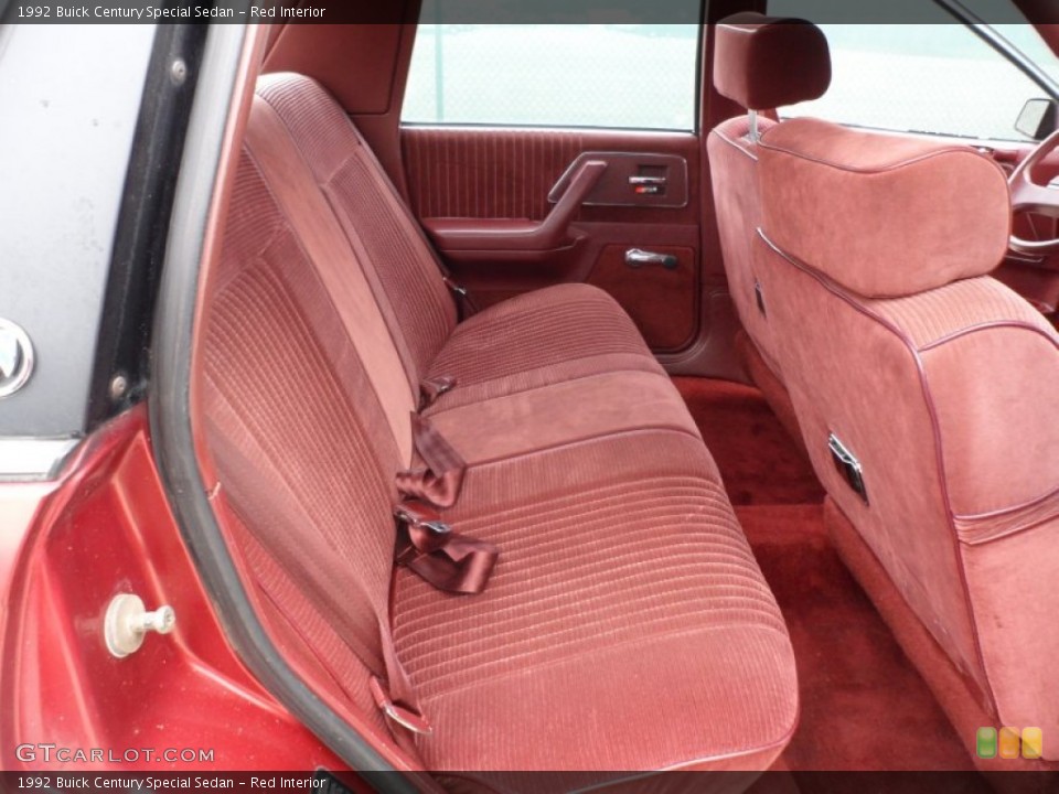 Red Interior Photo for the 1992 Buick Century Special Sedan #65215060