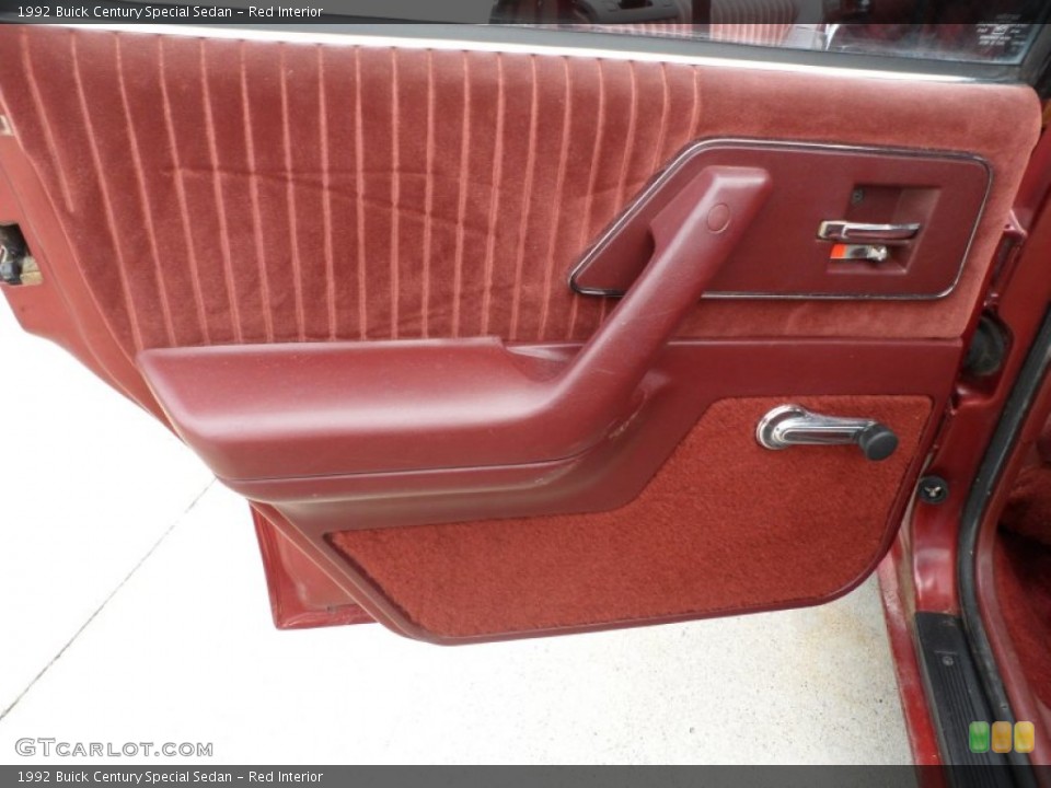 Red Interior Door Panel for the 1992 Buick Century Special Sedan #65215066