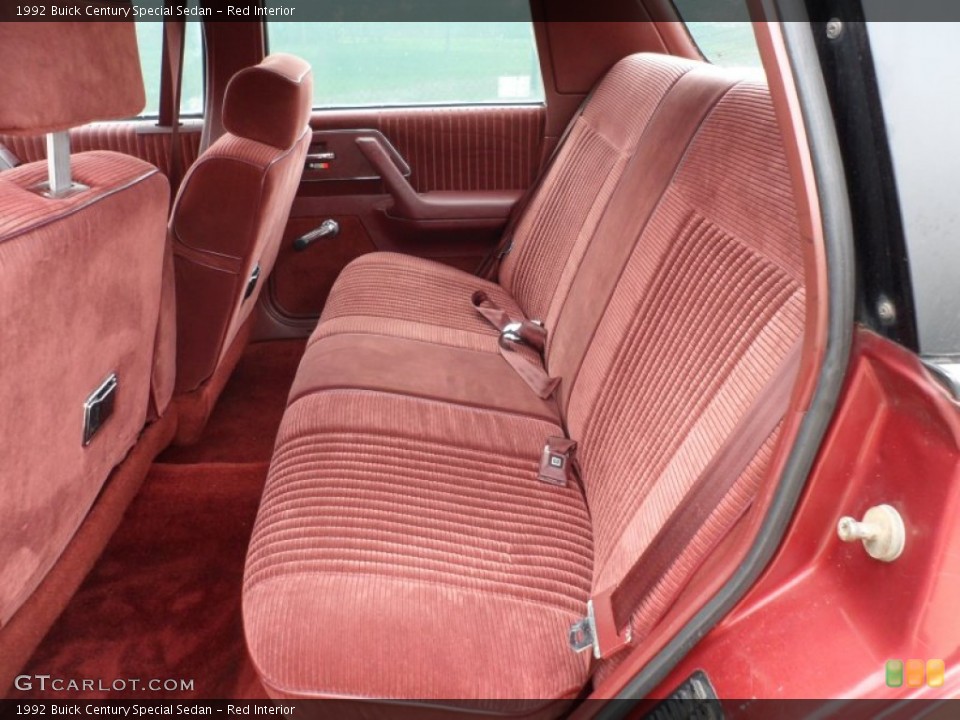 Red Interior Photo for the 1992 Buick Century Special Sedan #65215075