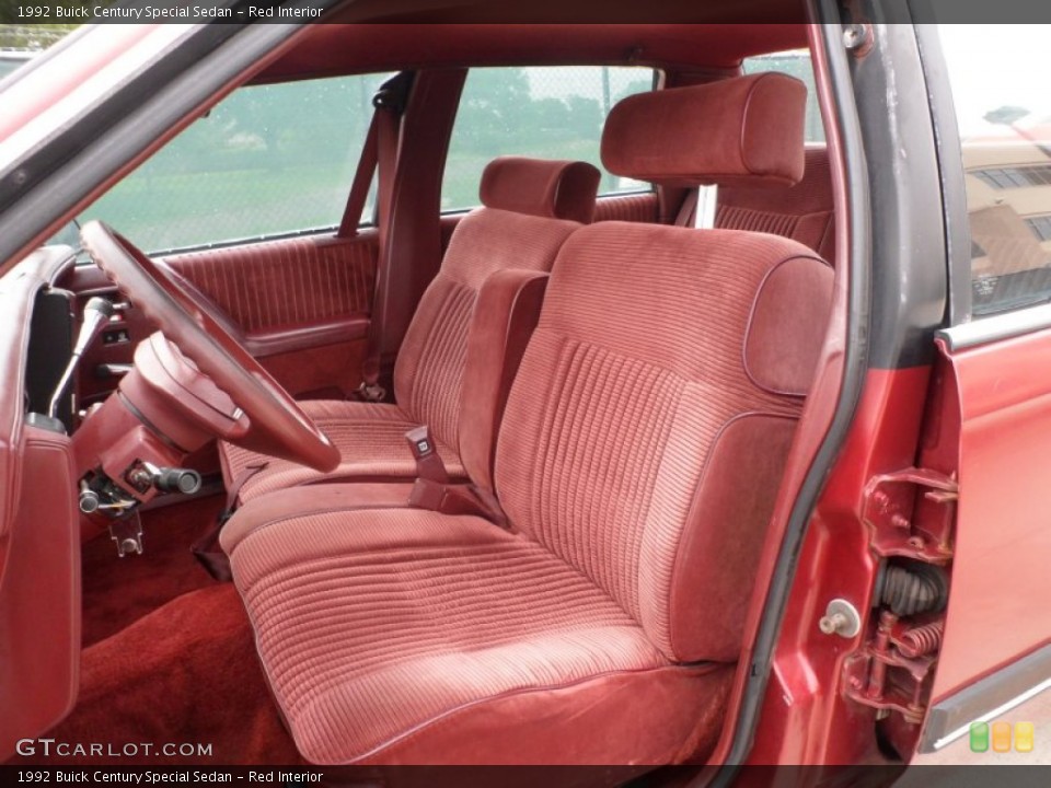 Red Interior Photo for the 1992 Buick Century Special Sedan #65215102