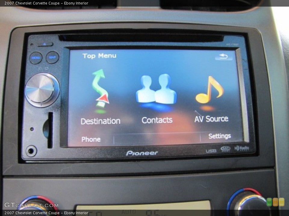 Ebony Interior Controls for the 2007 Chevrolet Corvette Coupe #65215396