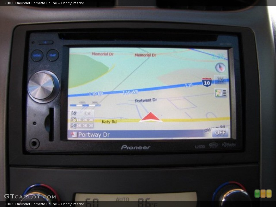 Ebony Interior Navigation for the 2007 Chevrolet Corvette Coupe #65215408