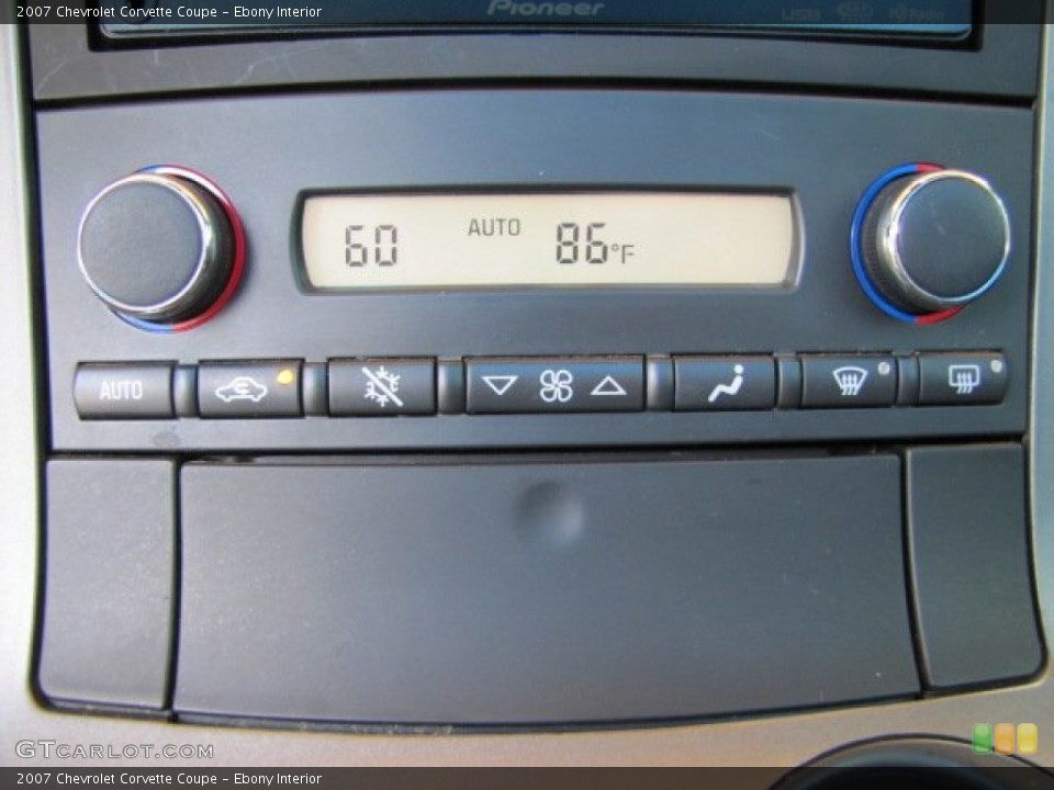 Ebony Interior Controls for the 2007 Chevrolet Corvette Coupe #65215435