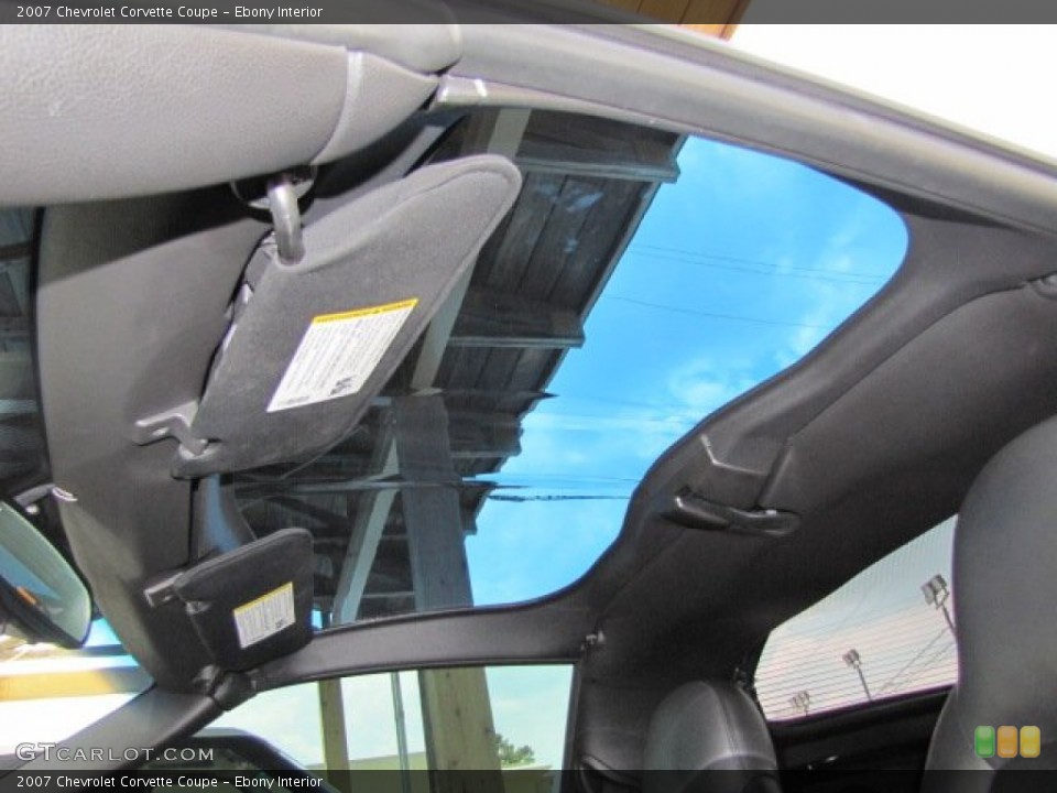 Ebony Interior Sunroof for the 2007 Chevrolet Corvette Coupe #65215522