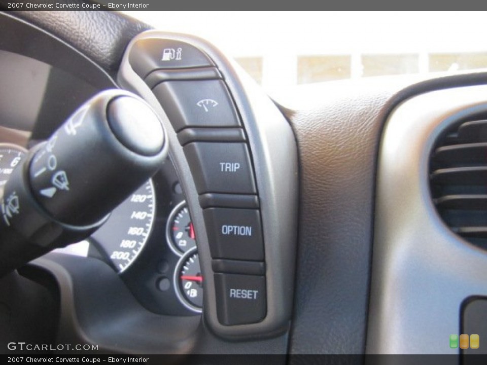 Ebony Interior Controls for the 2007 Chevrolet Corvette Coupe #65215552