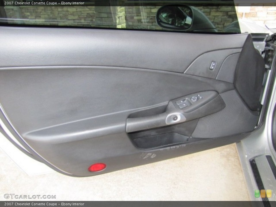 Ebony Interior Door Panel for the 2007 Chevrolet Corvette Coupe #65215579