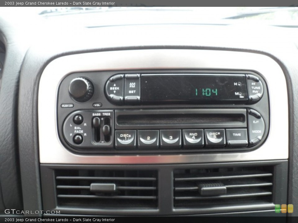 Dark Slate Gray Interior Audio System for the 2003 Jeep Grand Cherokee Laredo #65217783