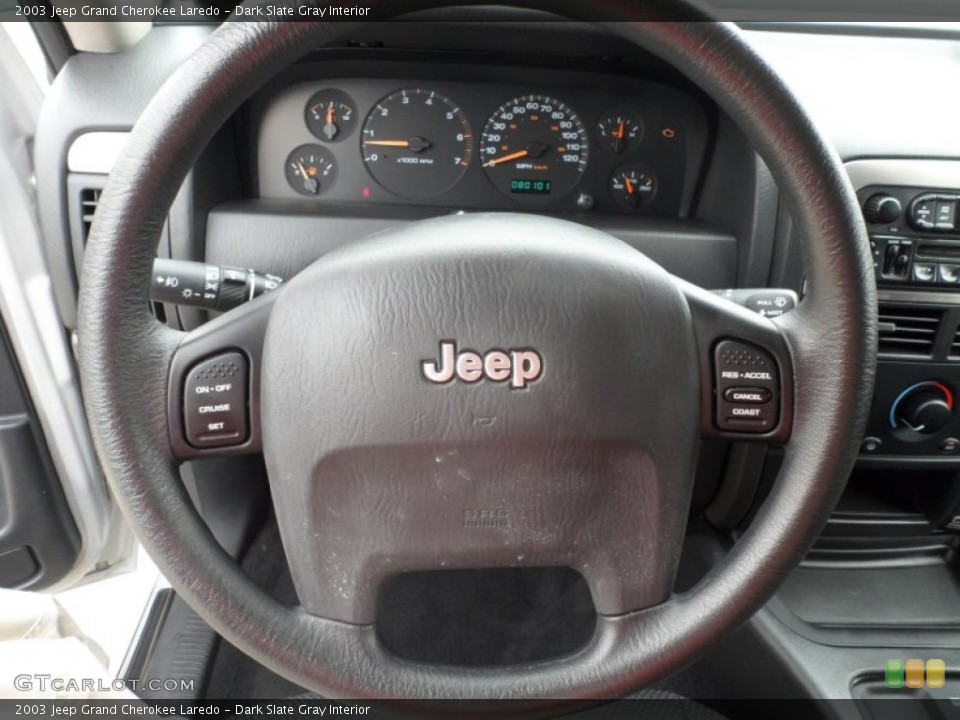Dark Slate Gray Interior Steering Wheel for the 2003 Jeep Grand Cherokee Laredo #65217807