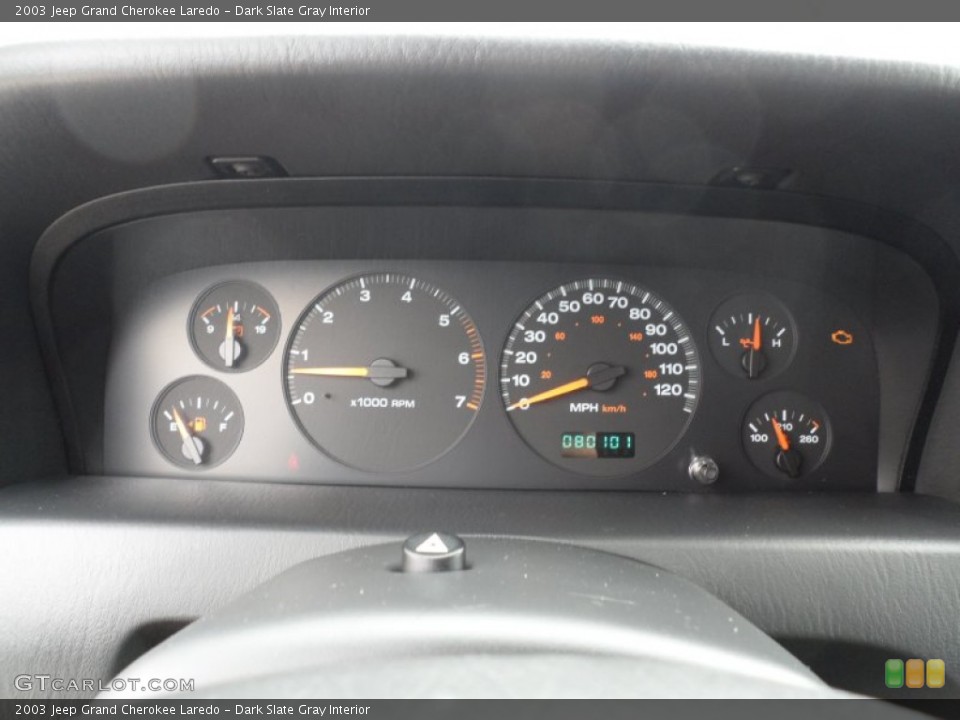 Dark Slate Gray Interior Gauges for the 2003 Jeep Grand Cherokee Laredo #65217814