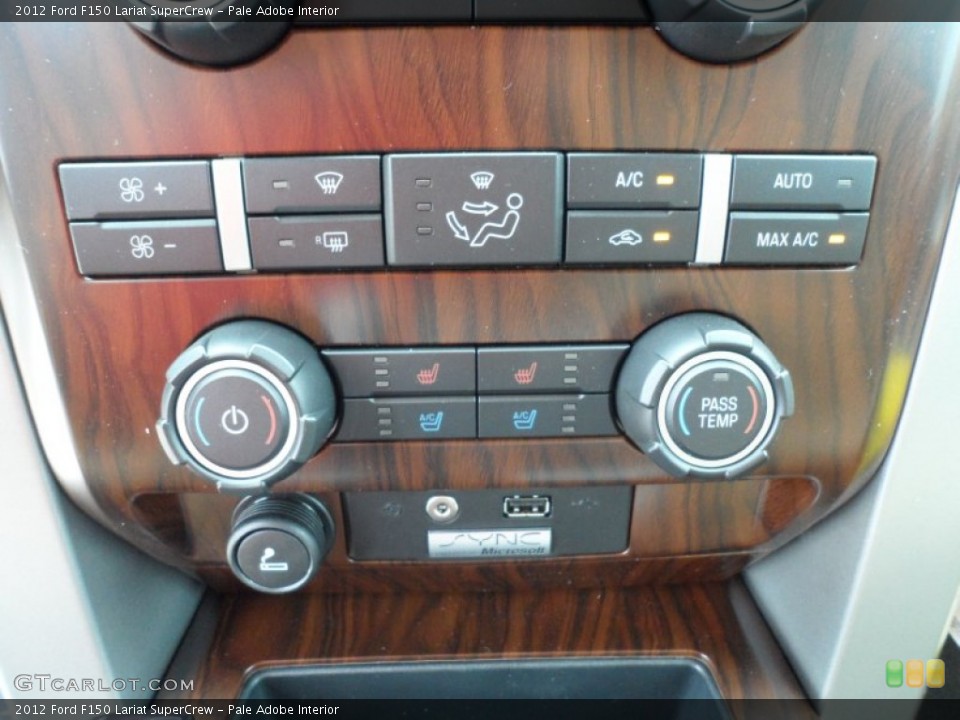 Pale Adobe Interior Controls for the 2012 Ford F150 Lariat SuperCrew #65220551