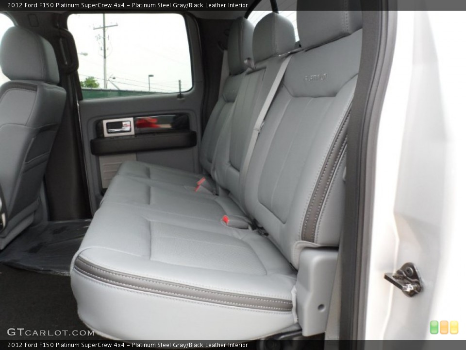 Platinum Steel Gray/Black Leather Interior Photo for the 2012 Ford F150 Platinum SuperCrew 4x4 #65221114