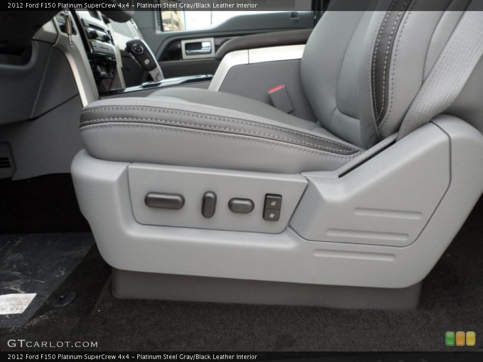 Platinum Steel Gray/Black Leather Interior Front Seat for the 2012 Ford F150 Platinum SuperCrew 4x4 #65221140