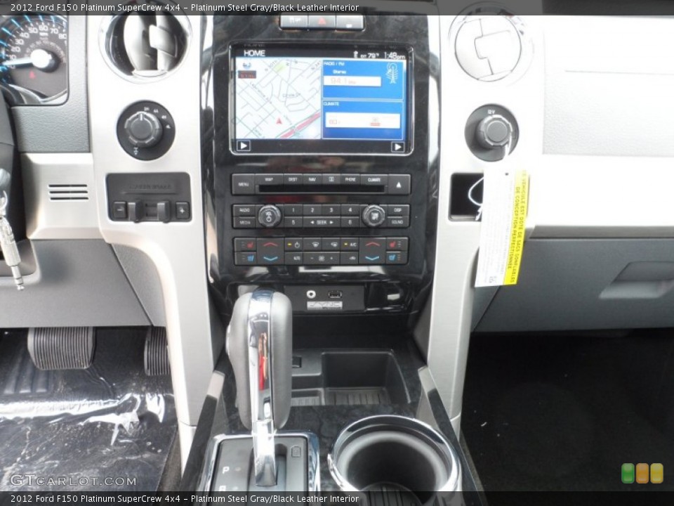 Platinum Steel Gray/Black Leather Interior Controls for the 2012 Ford F150 Platinum SuperCrew 4x4 #65221159