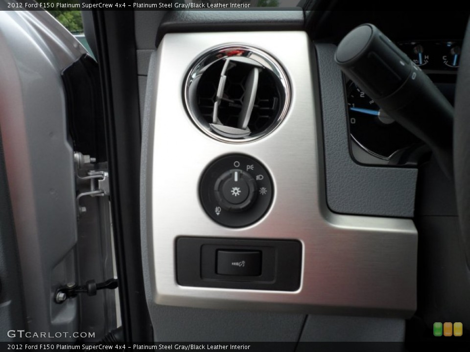 Platinum Steel Gray/Black Leather Interior Controls for the 2012 Ford F150 Platinum SuperCrew 4x4 #65221210