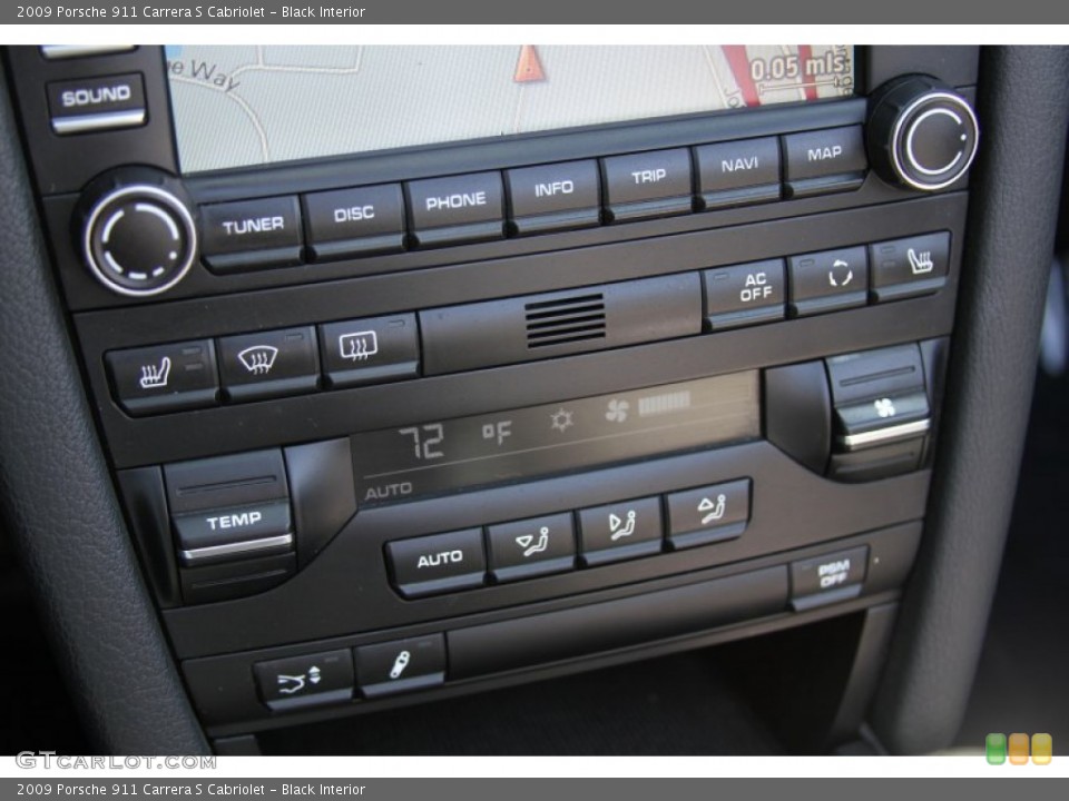 Black Interior Controls for the 2009 Porsche 911 Carrera S Cabriolet #65223259