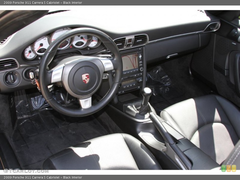 Black Interior Dashboard for the 2009 Porsche 911 Carrera S Cabriolet #65223298