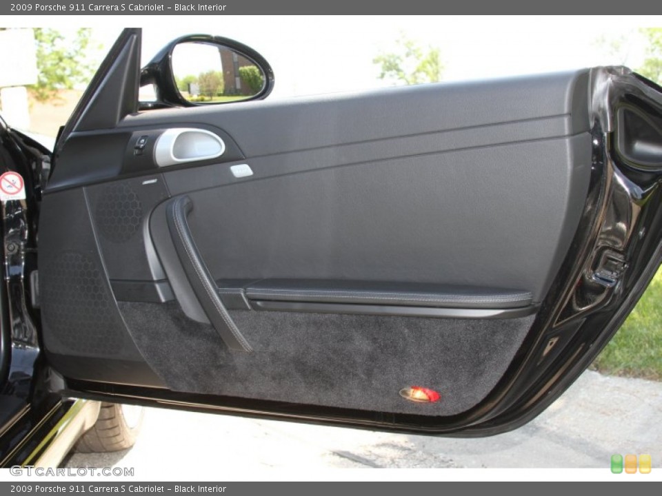 Black Interior Door Panel for the 2009 Porsche 911 Carrera S Cabriolet #65223385