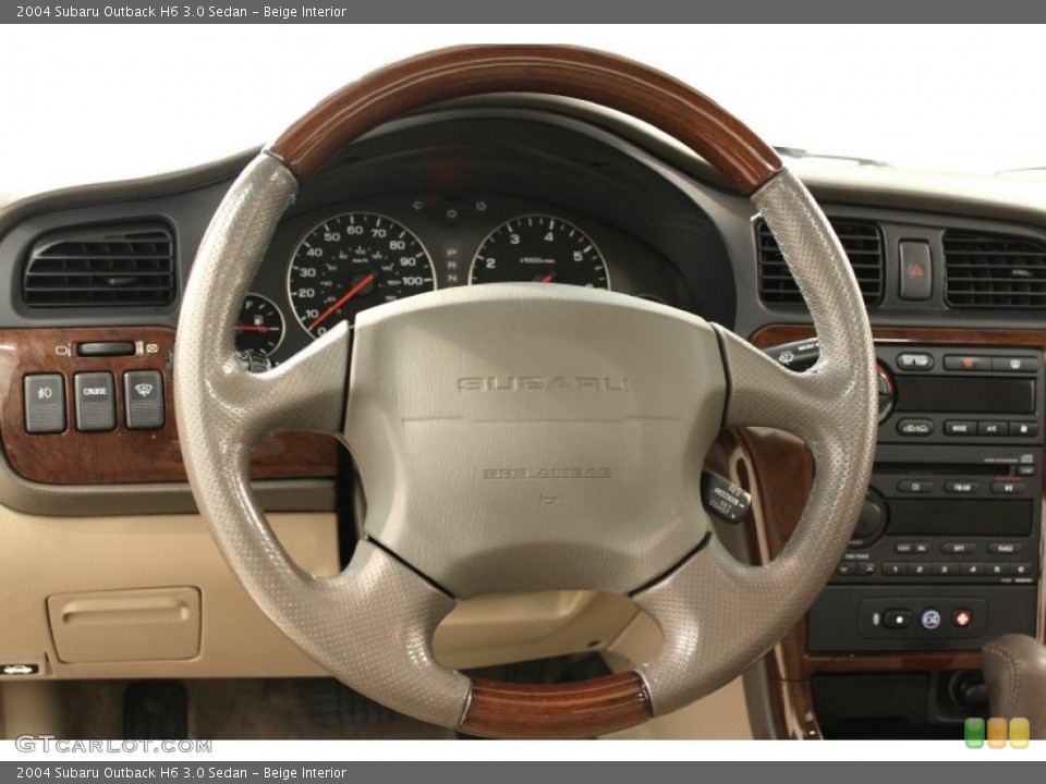 Beige Interior Steering Wheel for the 2004 Subaru Outback H6 3.0 Sedan #65223956