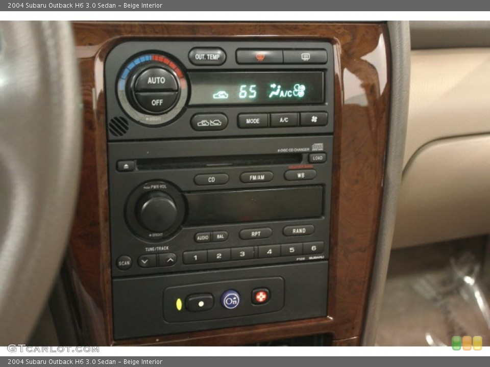 Beige Interior Controls for the 2004 Subaru Outback H6 3.0 Sedan #65223973