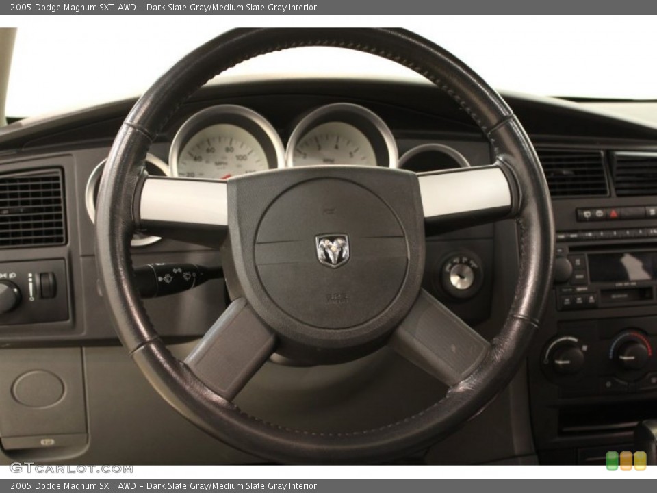 Dark Slate Gray/Medium Slate Gray Interior Steering Wheel for the 2005 Dodge Magnum SXT AWD #65224285