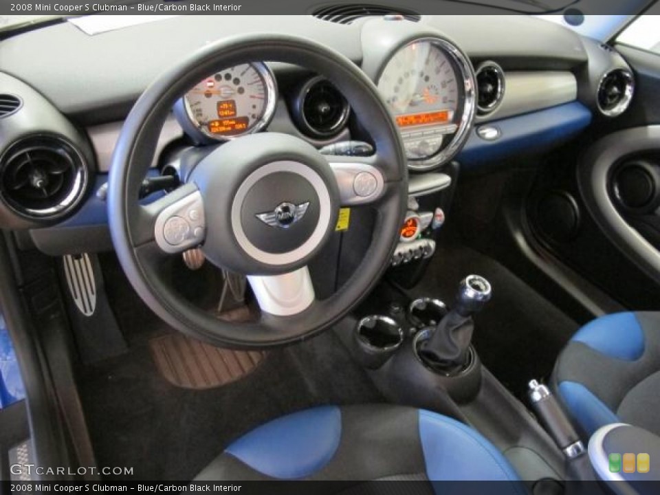 Blue/Carbon Black Interior Photo for the 2008 Mini Cooper S Clubman #65231273