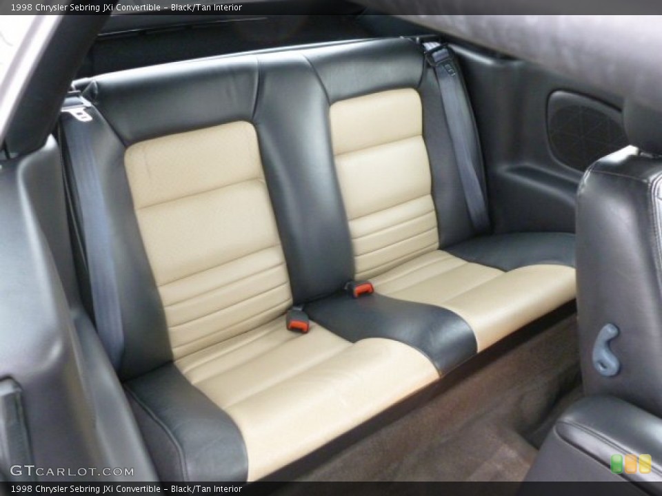 Black/Tan Interior Rear Seat for the 1998 Chrysler Sebring JXi Convertible #65239523
