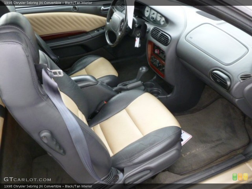 Black/Tan Interior Photo for the 1998 Chrysler Sebring JXi Convertible #65239532