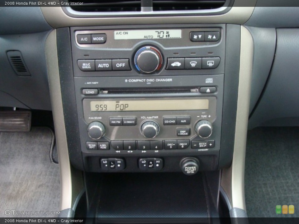 Gray Interior Controls for the 2008 Honda Pilot EX-L 4WD #65240201