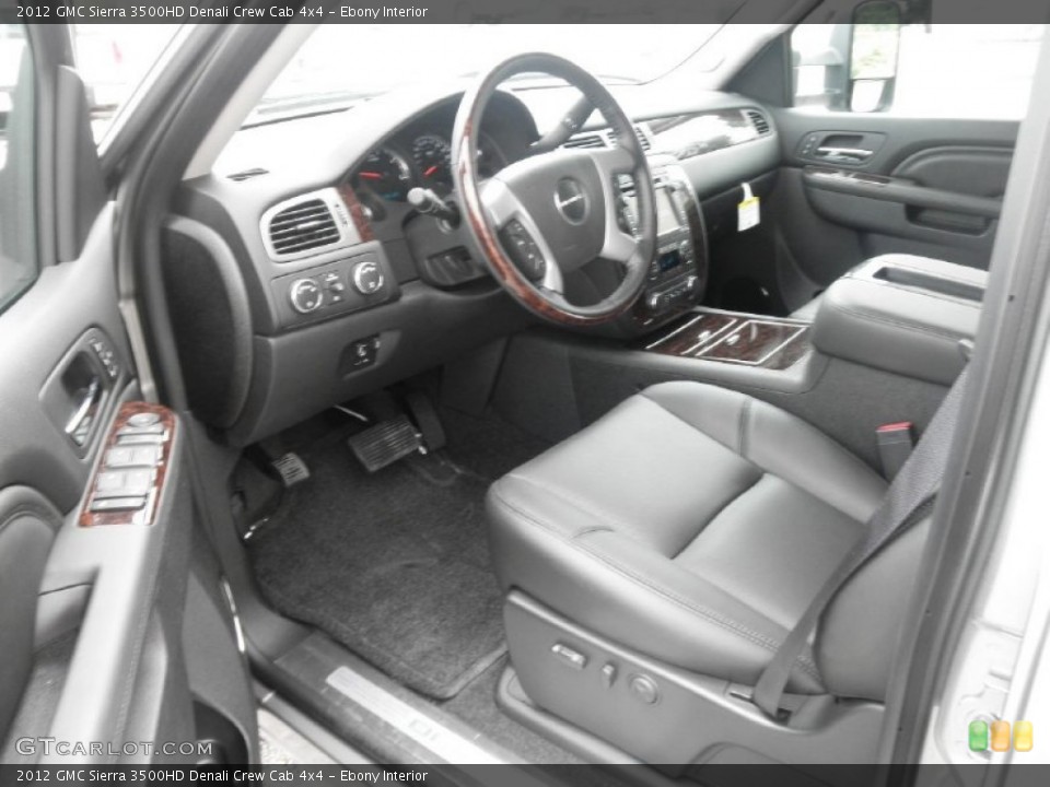 Ebony Interior Photo for the 2012 GMC Sierra 3500HD Denali Crew Cab 4x4 #65241479