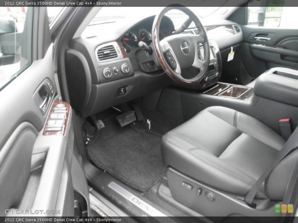 Ebony Interior Photo for the 2012 GMC Sierra 3500HD Denali Crew Cab 4x4 #65241669