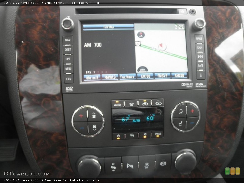 Ebony Interior Navigation for the 2012 GMC Sierra 3500HD Denali Crew Cab 4x4 #65241675