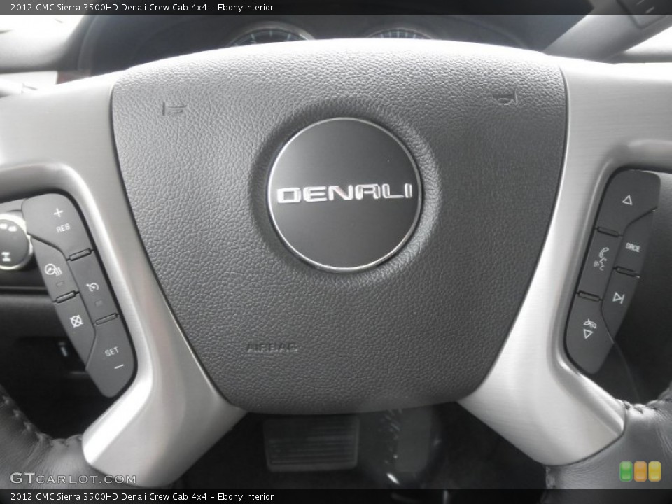 Ebony Interior Steering Wheel for the 2012 GMC Sierra 3500HD Denali Crew Cab 4x4 #65241692