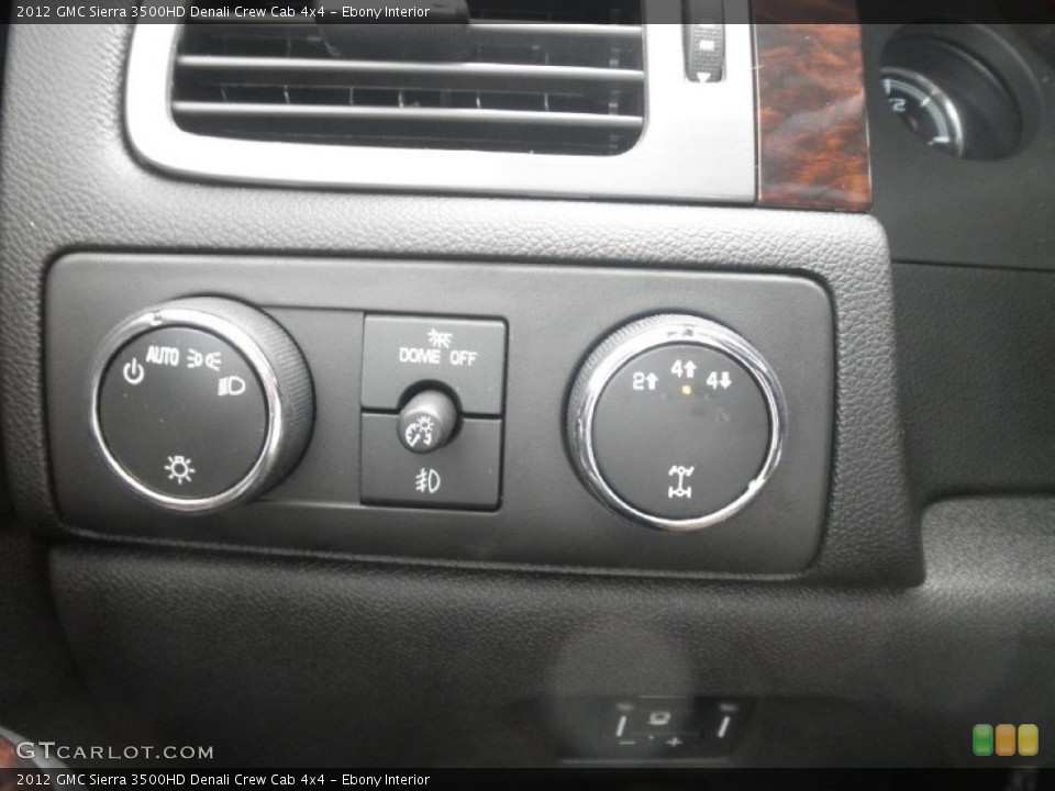 Ebony Interior Controls for the 2012 GMC Sierra 3500HD Denali Crew Cab 4x4 #65241956