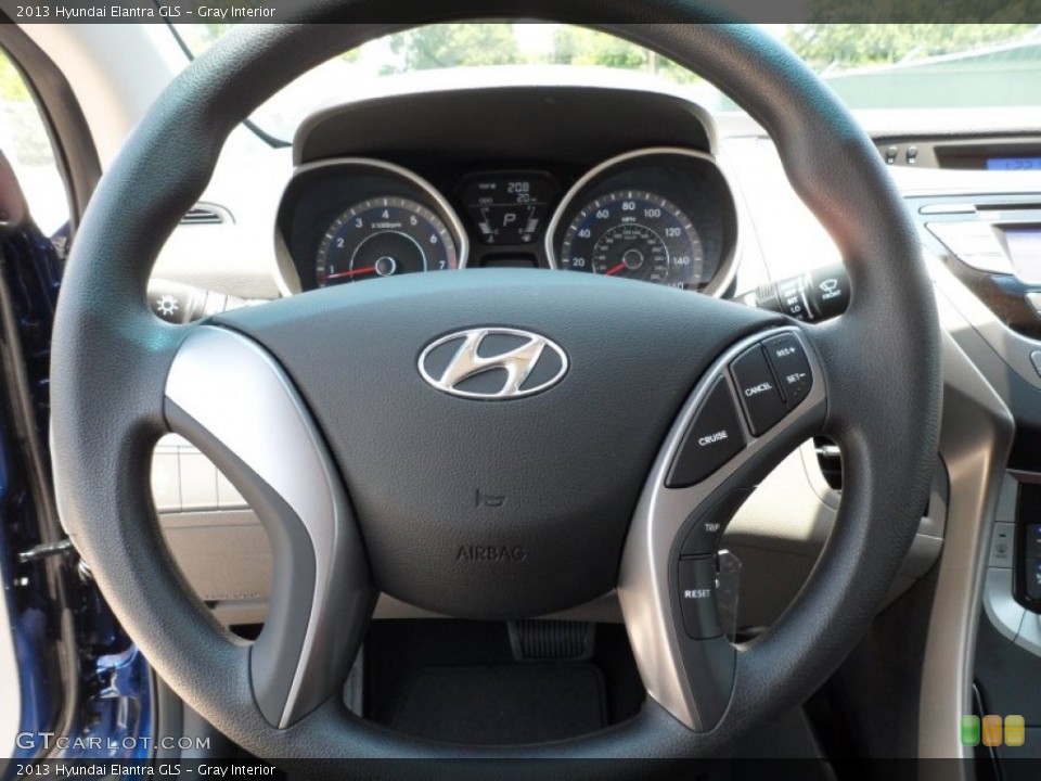 Gray Interior Steering Wheel for the 2013 Hyundai Elantra GLS #65243624