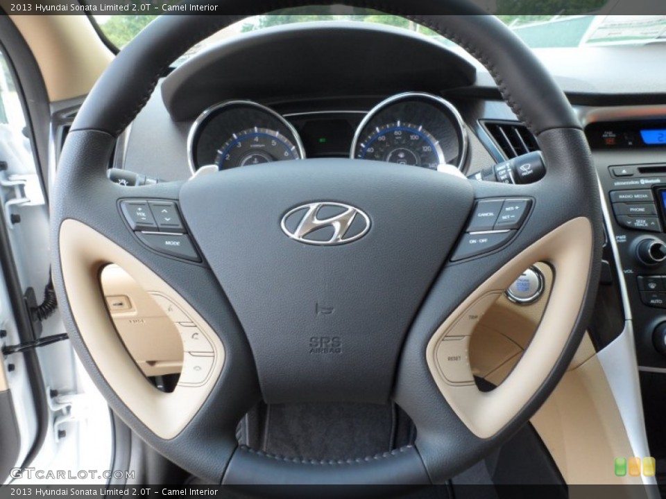 Camel Interior Steering Wheel for the 2013 Hyundai Sonata Limited 2.0T #65245730