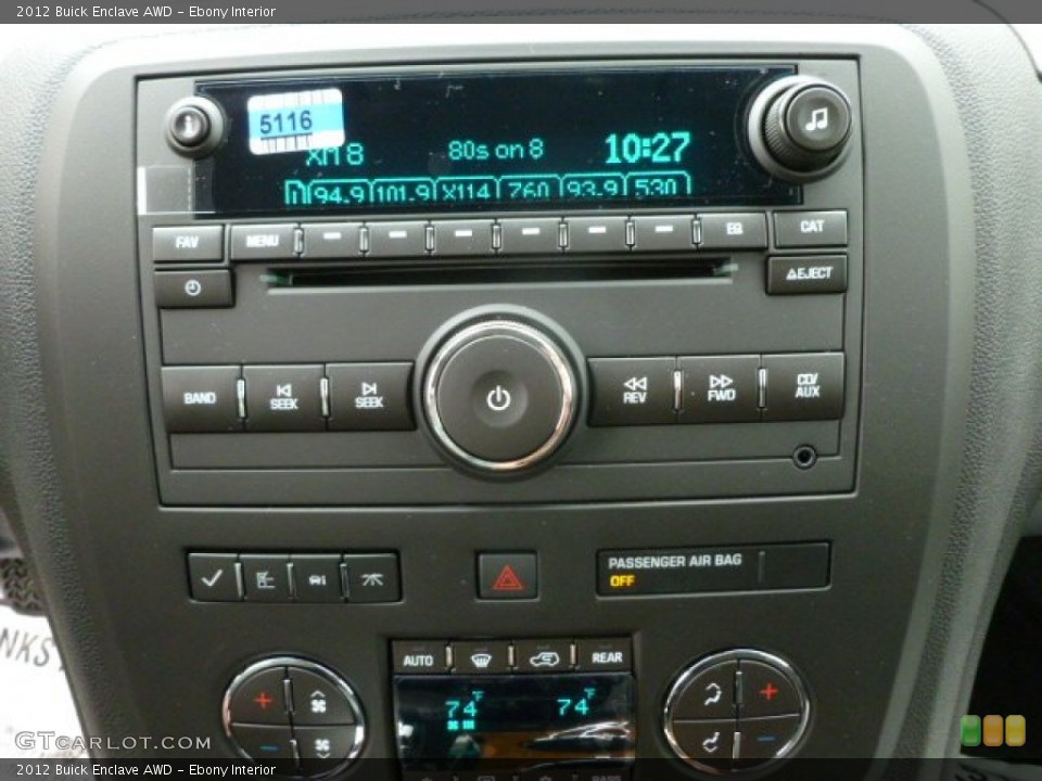 Ebony Interior Controls for the 2012 Buick Enclave AWD #65254760