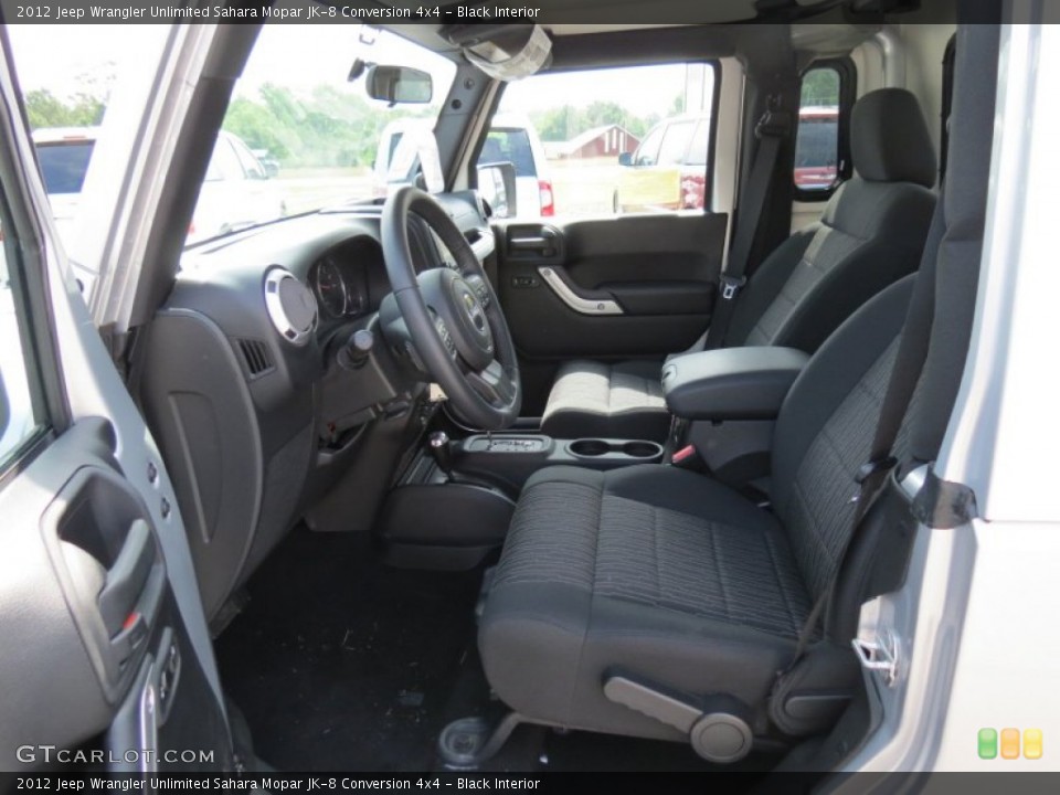 Black Interior Photo for the 2012 Jeep Wrangler Unlimited Sahara Mopar JK-8 Conversion 4x4 #65255396