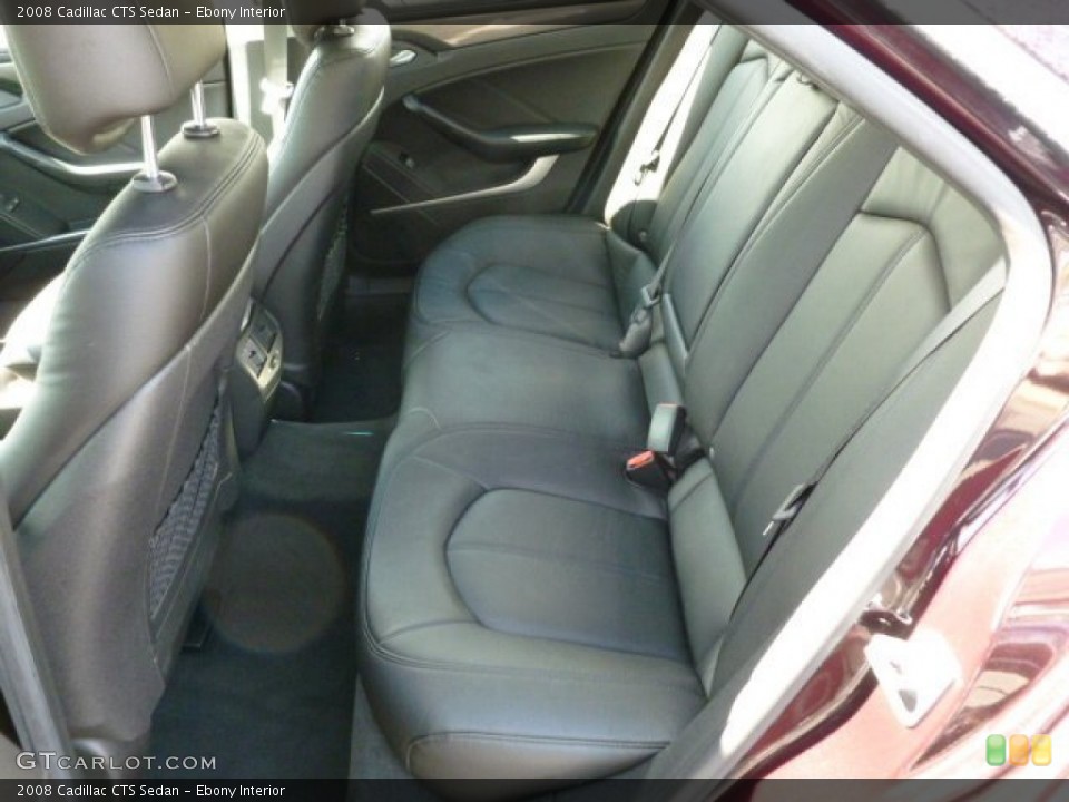 Ebony Interior Rear Seat for the 2008 Cadillac CTS Sedan #65256113