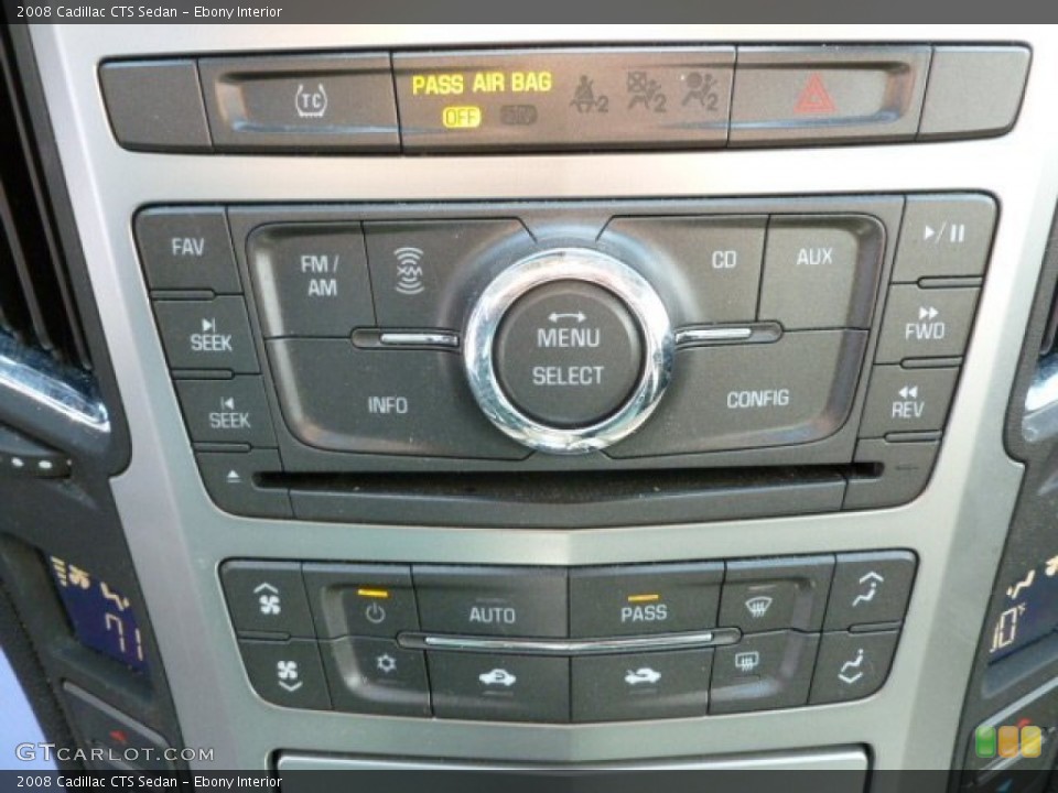 Ebony Interior Controls for the 2008 Cadillac CTS Sedan #65256158