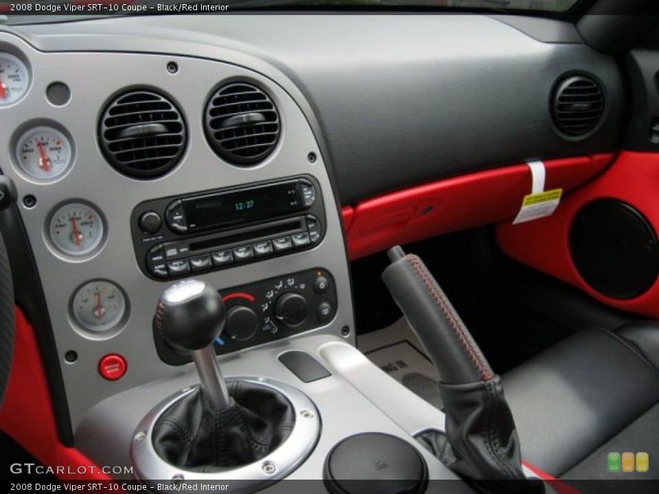 Black/Red Interior Controls for the 2008 Dodge Viper SRT-10 Coupe #65263852