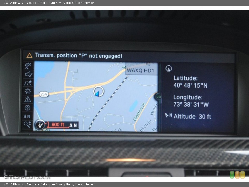 Palladium Silver/Black/Black Interior Navigation for the 2012 BMW M3 Coupe #65276471