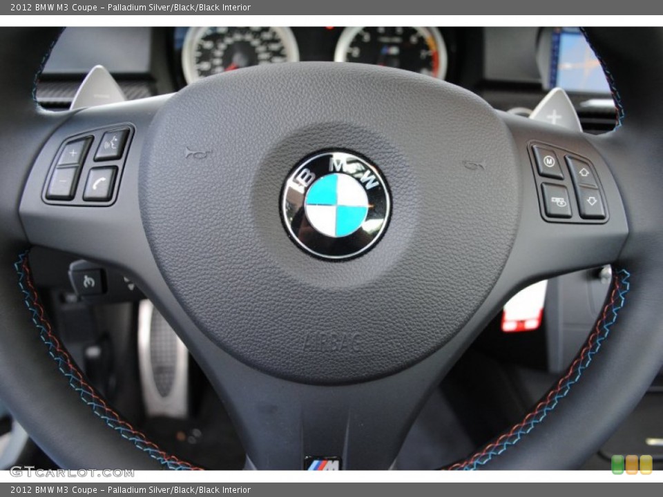 Palladium Silver/Black/Black Interior Controls for the 2012 BMW M3 Coupe #65276480