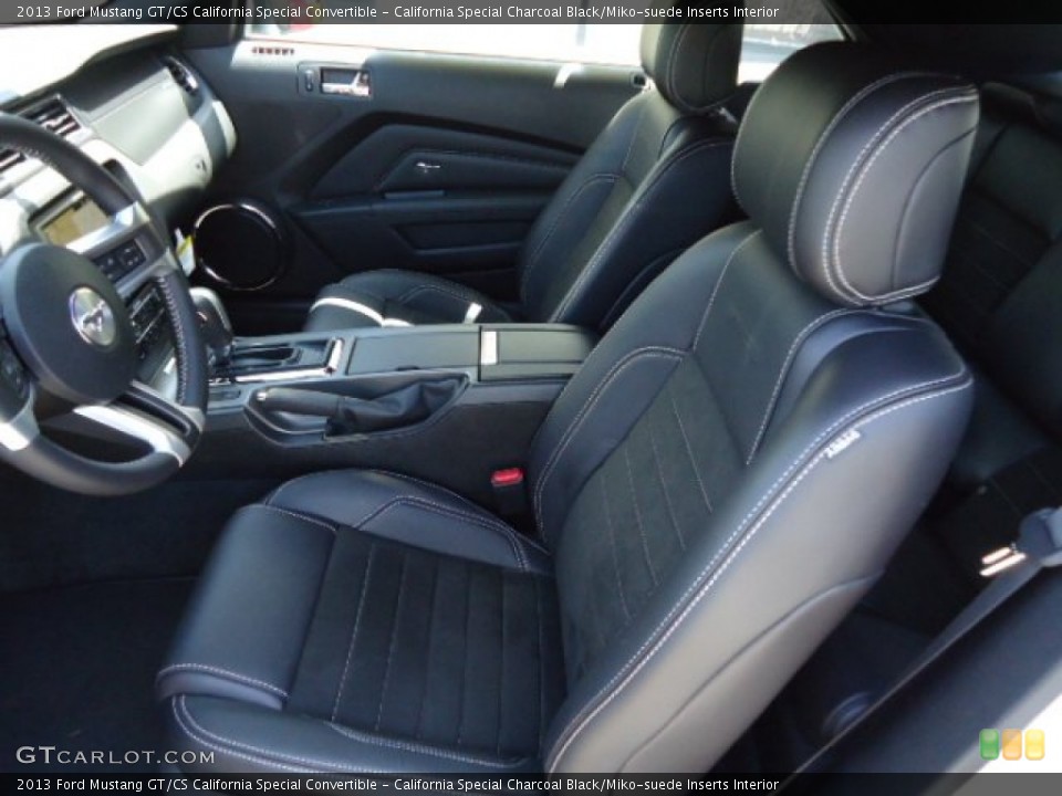California Special Charcoal Black/Miko-suede Inserts Interior Front Seat for the 2013 Ford Mustang GT/CS California Special Convertible #65276699