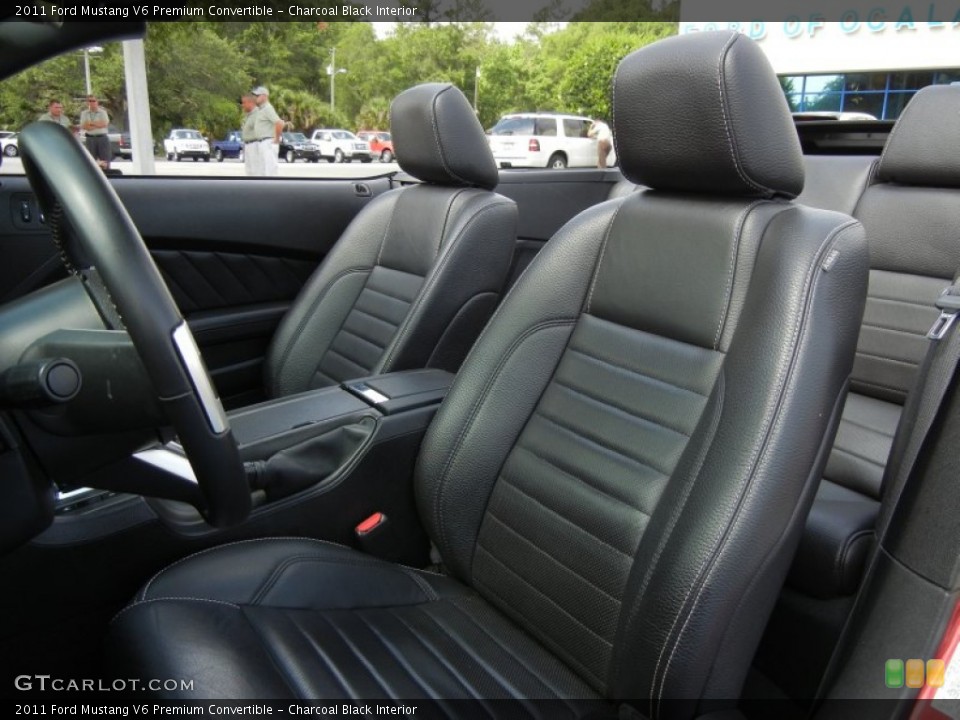 Charcoal Black Interior Photo for the 2011 Ford Mustang V6 Premium Convertible #65281694
