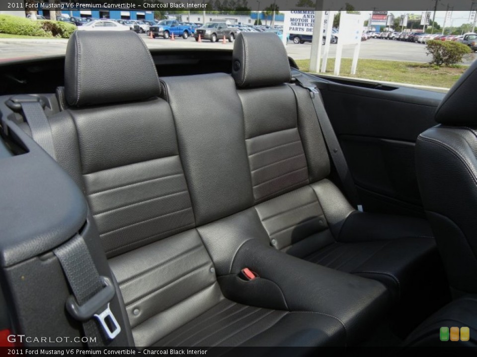 Charcoal Black Interior Photo for the 2011 Ford Mustang V6 Premium Convertible #65281706